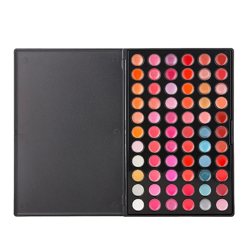 Palette de 66 Rouges à Lèvres - Gloss et Shimmer pour Maquillage Professionnel